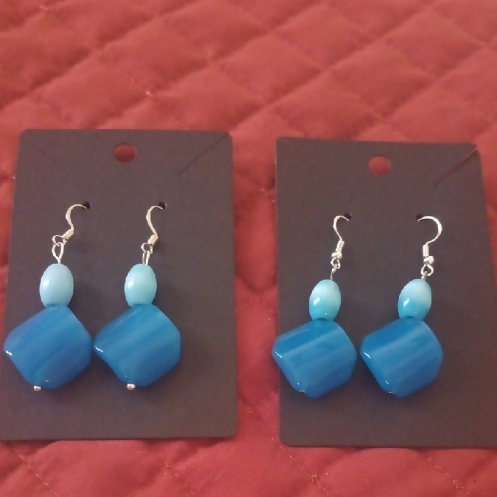 Blue Dangle Earrings